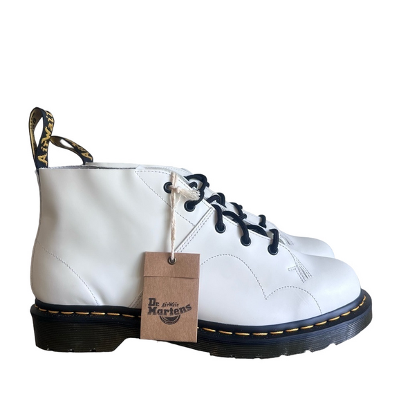 Dr. Martens Church White Leather Monkey Unisex Boot Size 11 or 12 #744